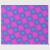Papier Cadeau Papier Motif bleu et rose À damiers (Plat)