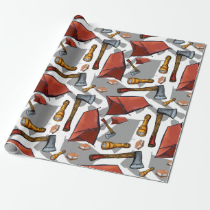 Papier Cadeau Papier Motif de camping