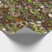 Papier Cadeau Papier Motif de jardin Fleur sauvage vert (Coin)