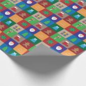 Papier Cadeau Papier Motif de Noël - Coloré (Coin)