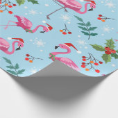 Papier Cadeau Papier Motif de Noël Flamant rose (Coin)