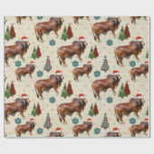 Papier Cadeau Papier Motif de Noël occidental (Plat)