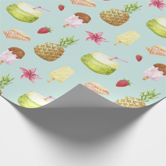 Papier Cadeau Papier Motif d'été (Coin)