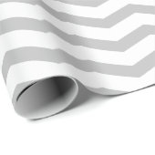 Papier Cadeau Papier motif du chevron gris (Coin rond)