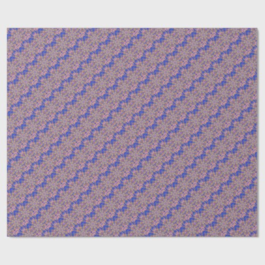 Papier Cadeau papier motif en diagonale bleue (Plat)