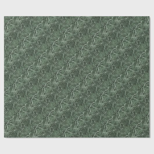 Papier Cadeau Papier Motif en marbre vert foncé (Plat)