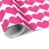 Papier Cadeau Papier Motif Enveloppement Coeur rose (Coin rond)