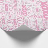 Papier Cadeau Papier Motif Enveloppement rose et blanc (Coin)