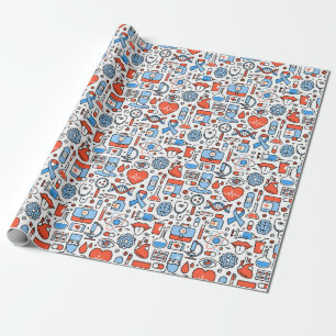 Papier Cadeau Papier Motif Médicale