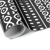 Papier Cadeau Papier Motif noir africain (Coin rond)