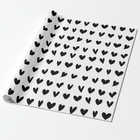 Papier Cadeau Papier Motif noir blanc (Déroulé)