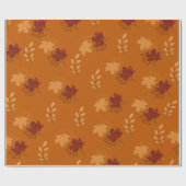 Papier Cadeau Papier Motif orange Feuille à décoloration (Plat)