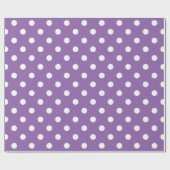 Papier Cadeau Papier motif pois violet lavande (Plat)