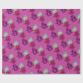 Papier Cadeau Papier Motif Rose à trois couleurs (Plat)