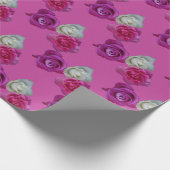 Papier Cadeau Papier Motif Rose à trois couleurs (Coin)