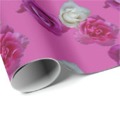 Papier Cadeau Papier Motif Rose à trois couleurs (Coin rond)