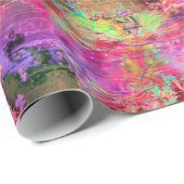 Papier Cadeau Papier Motif rose et violet (Coin rond)