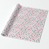 Papier Cadeau Papier Motif rose gris Pois (Déroulé)