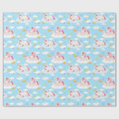 Papier Cadeau Papier Motif Unicorn (Plat)