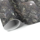 Papier Cadeau Papier New York Wrapper Papier NYC Skyline (Coin rond)