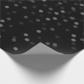 Papier Cadeau Papier noir à enveloppement de neige (Coin)