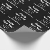 Papier Cadeau Papier noir à enveloppement pour le Nouvel An (Coin)