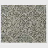 Papier Cadeau Papier noir gothique victorien (Plat)