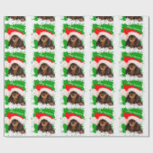 Papier Cadeau Papier noir Tan Cavalier King Charles (Plat)