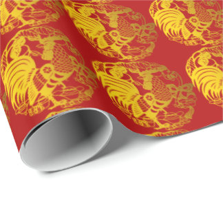 Papier Cadeau Papier papier personnalisé Zodiac 2017 Rooster Yea