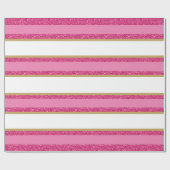 Papier Cadeau Papier-Parties scintillant Faux de Noël rayé (Plat)