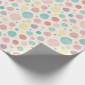 Papier Cadeau Papier Pastel Polka Dot : 30 Pouces x 6 Pieds (Coin)