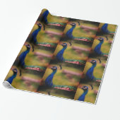 Papier Cadeau Papier Peacock Photo Matte Wrapper (Déroulé)