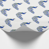 Papier Cadeau Papier-Peacocks de Noël (Coin)