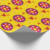 Papier Cadeau Papier peint à fleurs rétro (Coin)