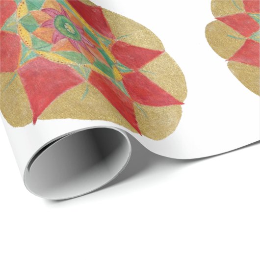 Papier Cadeau Papier peint à la main Mandala Star (Coin rond)