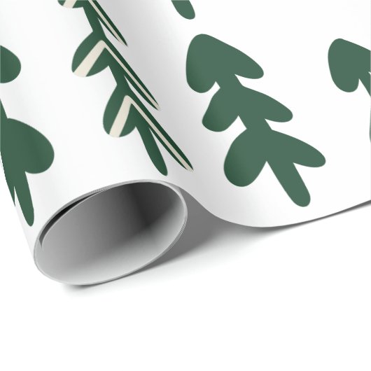 Papier Cadeau Papier peint de Noël en blanc Beige (Coin rond)