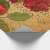 Papier Cadeau Papier peint rose de musique d'aquarelle (Coin)