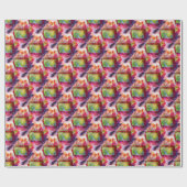 Papier Cadeau Papier peint vert Abstrait, rouge (Plat)