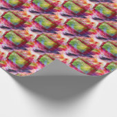 Papier Cadeau Papier peint vert Abstrait, rouge (Coin)