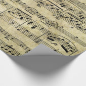 Papier Cadeau Papier peint victorien de feuille de musique (Coin)