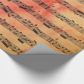 Papier Cadeau Papier peint victorien de feuille de musique (Coin)