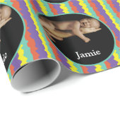 Papier Cadeau Papier photo pour bébé personnalisé (Coin rond)