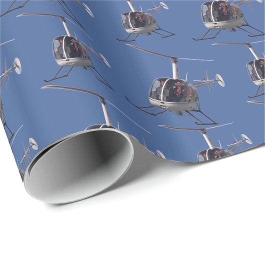 Papier Cadeau Papier-pilote Cool à hélico pour l'enlèvement de p (Coin rond)