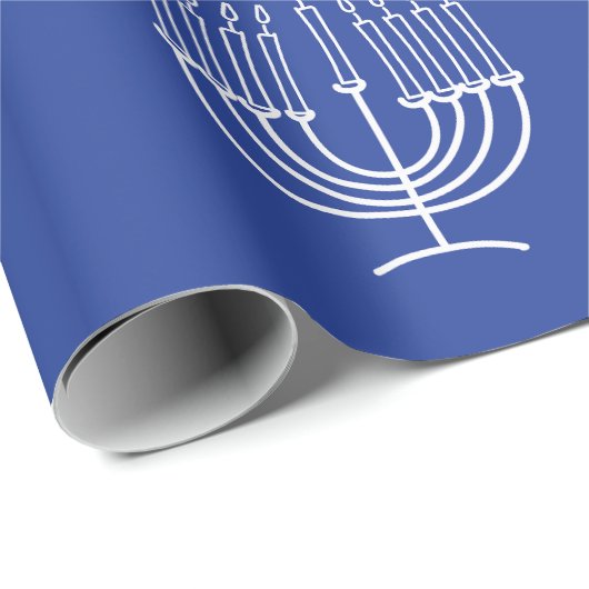 Papier Cadeau Papier plat Hanoukka Wrapper (Coin rond)