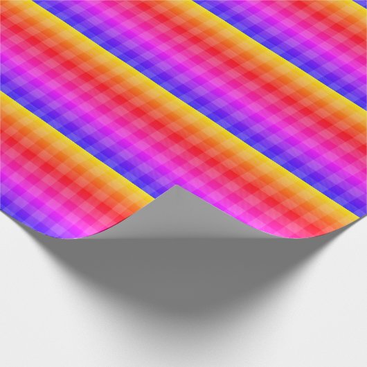 Papier Cadeau Papier plissé bleu rose violet rouge orange jaune (Coin)