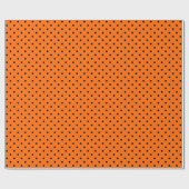 Papier Cadeau Papier Pois orange/noir (Plat)