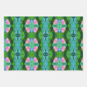 Papier cadeau Papier rose Aquarelle Lotus (Devant 3)