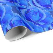 Papier Cadeau Papier Rose bleu Papier Rose romantique (Coin rond)