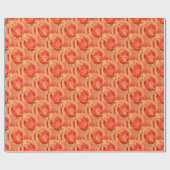 Papier Cadeau Papier Rose orange Papier Rose romantique (Plat)