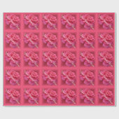 Papier Cadeau Papier Rose personnalisé Papier à enveloppement ro (Plat)